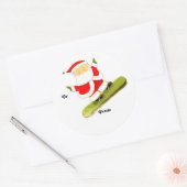 Snowboarden kerstcadeaulabels ronde sticker (Envelop)