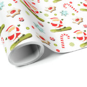 Snowboarden Kerstmis vakantie cadeau Cadeaupapier (Rol Hoek)