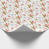 Snowboarden Kerstmis vakantie cadeau Cadeaupapier (Hoek)