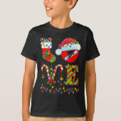 Snowboarden Kerstmis Verlichting Santa Love Snowbo T-shirt (Voorkant)