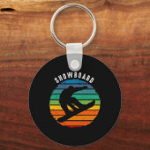 Snowboarden Kleding - Sunset Snowboard Sleutelhanger (Voorkant)