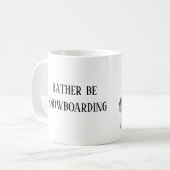 Snowboarden kunst mok (Voorkant links)