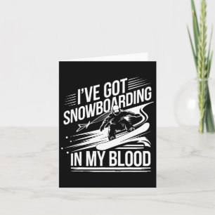 Snowboarden Lover Humor Ontwerp Funny Snowboarder Kaart