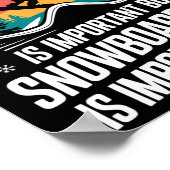 Snowboarden Lover Humor Ontwerp Funny Snowboarder Poster (Hoek)