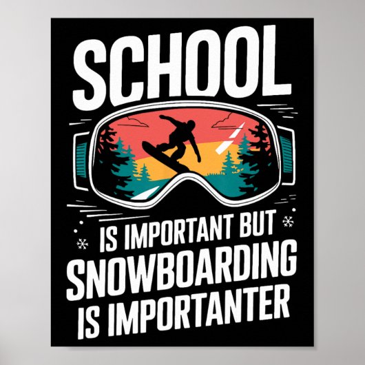 Snowboarden Lover Humor Ontwerp Funny Snowboarder Poster (Voorkant)