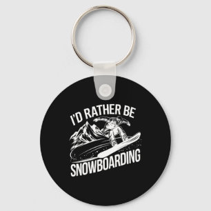 Snowboarden Lover Humor Ontwerp Funny Snowboarder Sleutelhanger