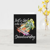 Snowboarden meisje gewoon een meisje dat houdt van kaart (Gele Bloem)