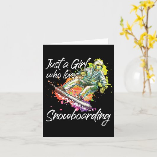 Snowboarden meisje gewoon een meisje dat houdt van kaart (Gele Bloem)