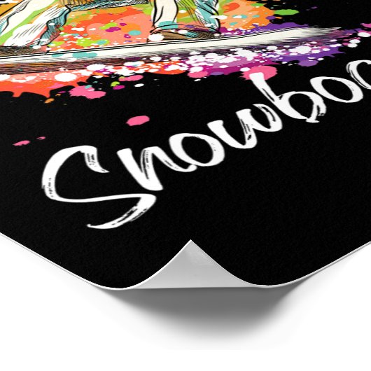 Snowboarden meisje gewoon een meisje dat houdt van poster (Hoek)