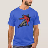 Snowboarden met mijn kat t-shirt (Voorkant)