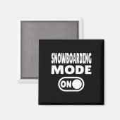 Snowboarden Mode aan – Wintersport 1 Magneet (Voorkant / Achterkant)