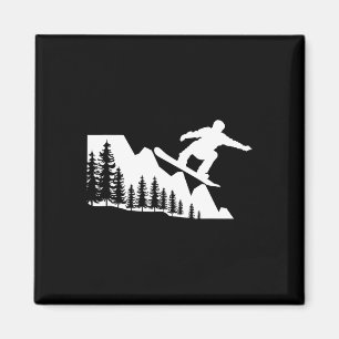 Snowboarden Mountain Winter Sport Adventure Sneeuw Magneet
