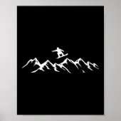 Snowboarden Mountains Snowboarder Poster (Voorkant)