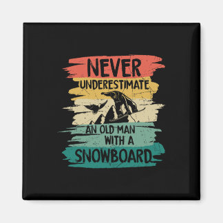 Snowboarden onderschat nooit een oud Man met een Magneet