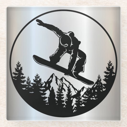 Snowboarden Onderzetter (Voorkant)