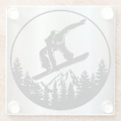 Snowboarden Onderzetter (Achterkant)