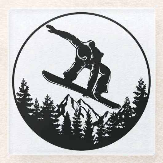 Snowboarden Onderzetter (Voorkant)