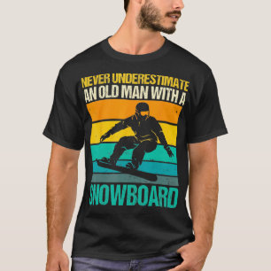 Snowboarden Opa Snowboard Winter Sport Sneeuw T-shirt