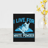 Snowboarden outfit Ik leef voor White Powder Snowb Kaart (Gele Bloem)