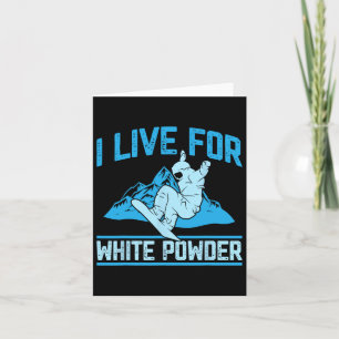 Snowboarden outfit Ik leef voor White Powder Snowb Kaart