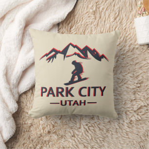 Snowboarden Park city Utah  Kussen