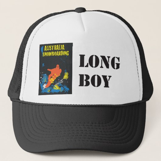 Snowboarden (Pet), lange jongen Trucker Pet (Voorkant)