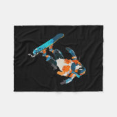 Snowboarden Pinguïn Wintersport Plezier Fleece Deken (Voorkant (Horizontaal))