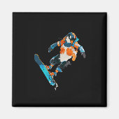 Snowboarden Pinguïn Wintersport Plezier Magneet (Voorkant)