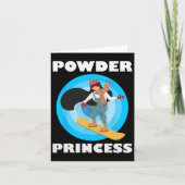 Snowboarden Poeder Prinses Grappige Snowboard Meis Kaart (Voorkant)