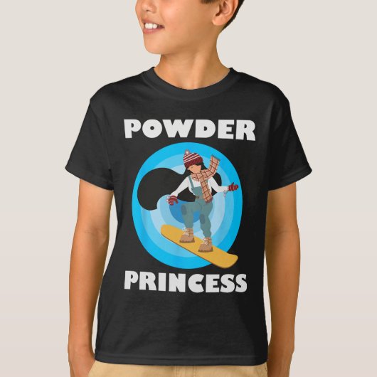 Snowboarden Poeder Prinses Grappige Snowboard Meis T-shirt (Voorkant)