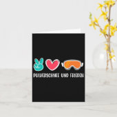 Snowboarden Poeder Sneeuw en Vrede Grappig Snowboa Kaart (Gele Bloem)