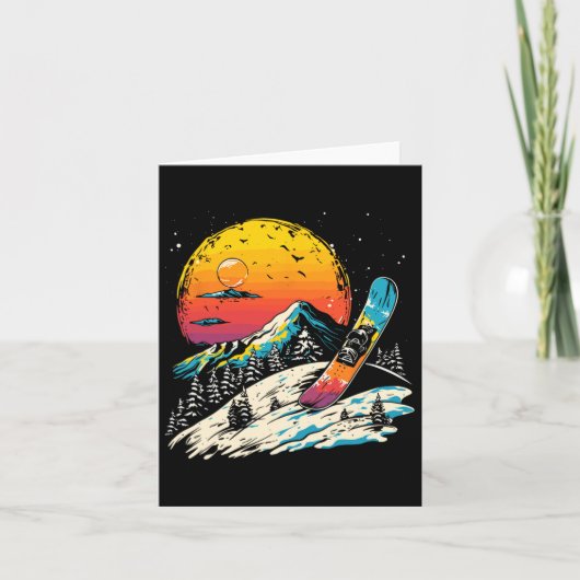 Snowboarden Portret Wintersport Kaart (Voorkant)