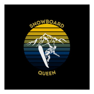 Snowboarden Queen Perfect Poster