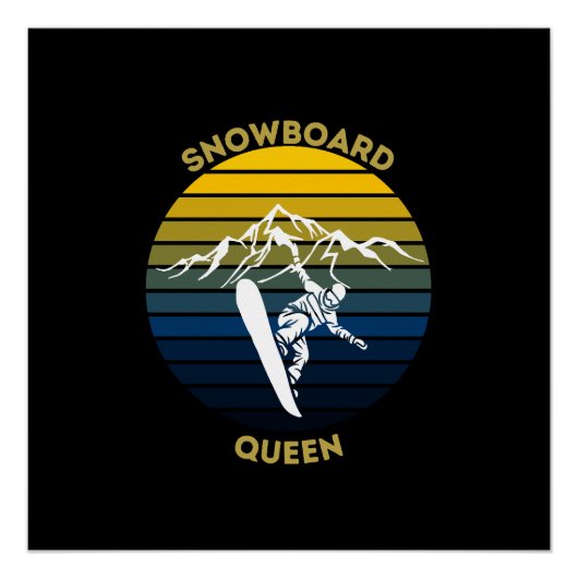 Snowboarden Queen Perfect Poster (Voorkant)