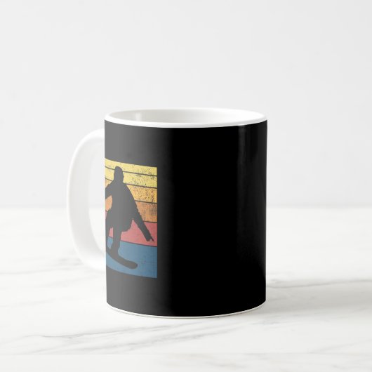 Snowboarden Retro Gift Koffiemok (Voorkant links)