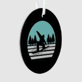 Snowboarden Retro  Ornament (voorkant)