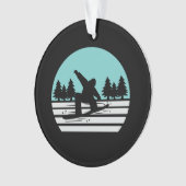 Snowboarden Retro  Ornament (voorkant)