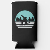Snowboarden Retro  Seltzer Blikjeskoeler (Voorkant)