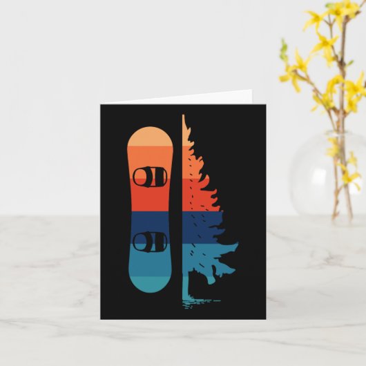 Snowboarden Retro Skier Kleding Retro Sno Kaart (Gele Bloem)