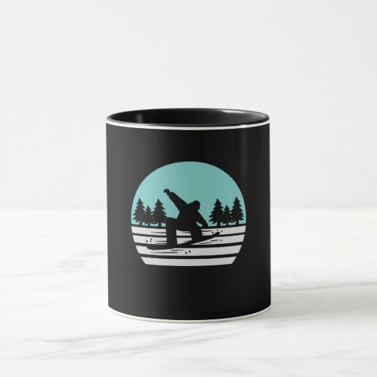 Snowboarden Retro Vintage Mok (Midden)