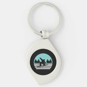 Snowboarden Retro Vintage Sleutelhanger
