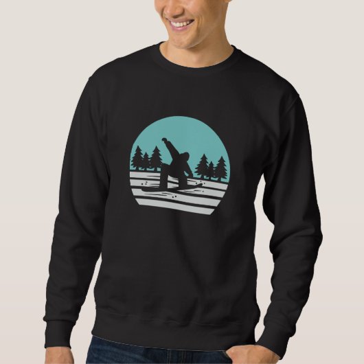 Snowboarden Retro Vintage Trui (Voorkant)