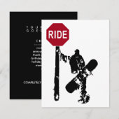 Snowboarden routebeschrijving? kaart (Voorkant / Achterkant)