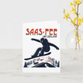 Snowboarden Saas-fee Zwitserland Kaart (Gele Bloem)