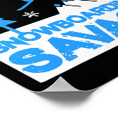 Snowboarden Savage Kinder Cool Jeugd Freestyle Sne Poster (Hoek)