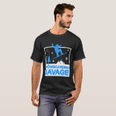 Snowboarden Savage Kinder Cool Jeugd Freestyle Sne T-shirt (Voorkant volledig)
