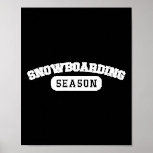 Snowboarden Seizoen Varsity Freestyle Wintersport Poster (Voorkant)