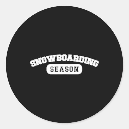 Snowboarden Seizoen Varsity Freestyle Wintersport Ronde Sticker (Voorkant)
