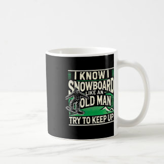 Snowboarden Shirt Mannen Opa Snowboarder Snowboa Koffiemok