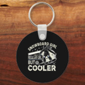 Snowboarden Shirt Meisjes Snowboarder Snowboard Lo Sleutelhanger (Voorkant)